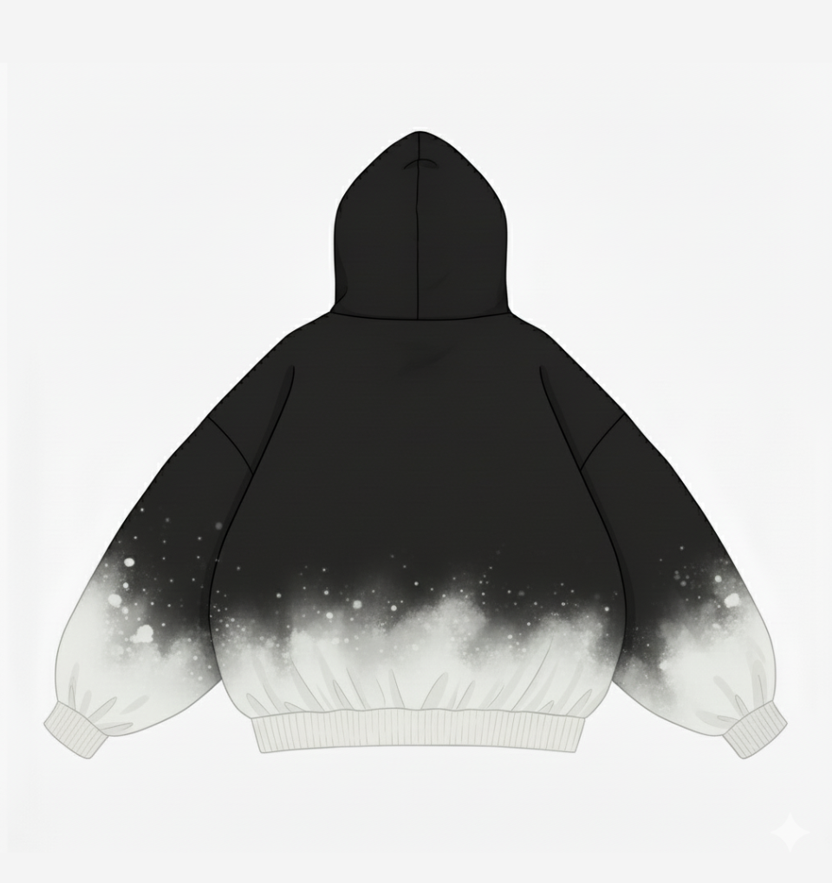 Made With Purpose – Black & White Gradient Hoodie